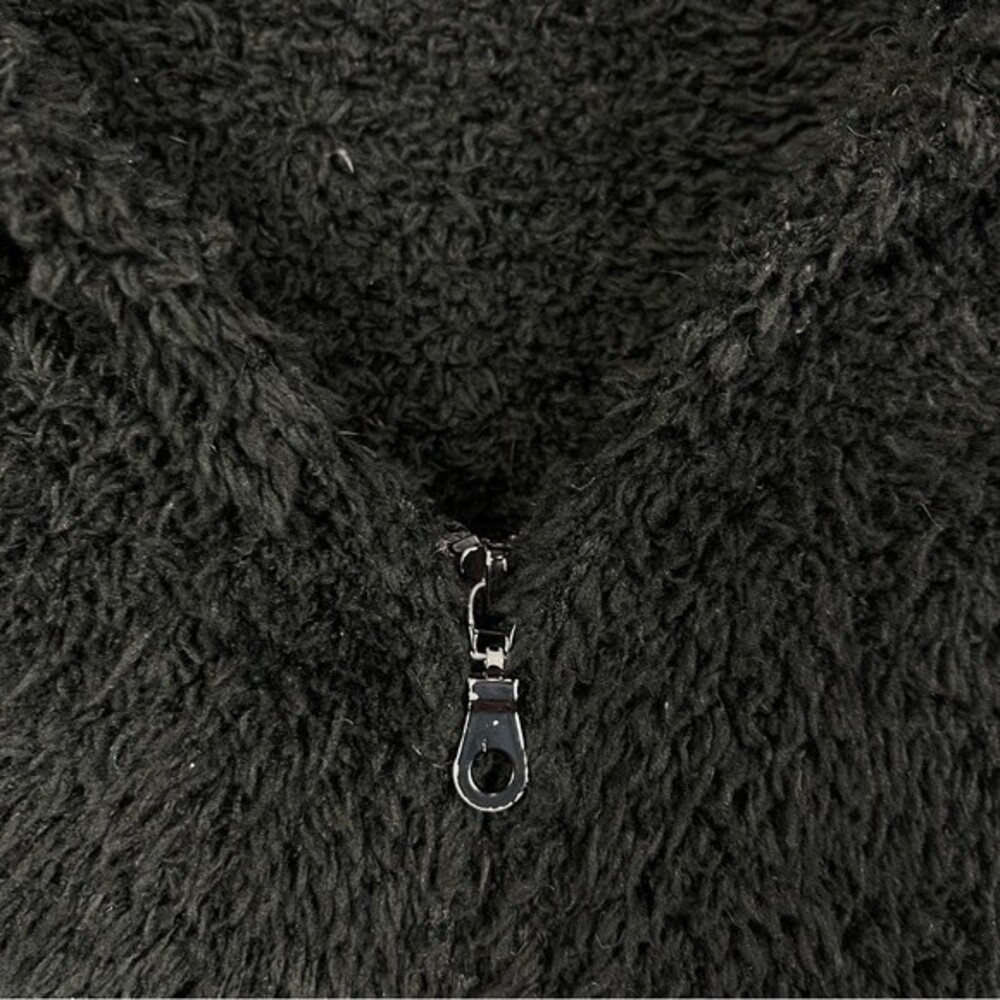 Barefoot Dreams CozyChic Relaxed Zip Up Pocket Hoodie Fuzzy Jacket Black 515 M - Picture 10 of 14